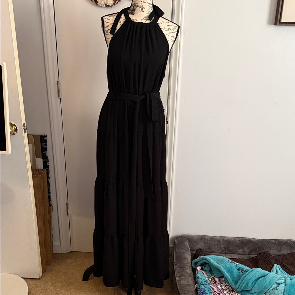 Forever 21 Black Halter Maxi Dress
